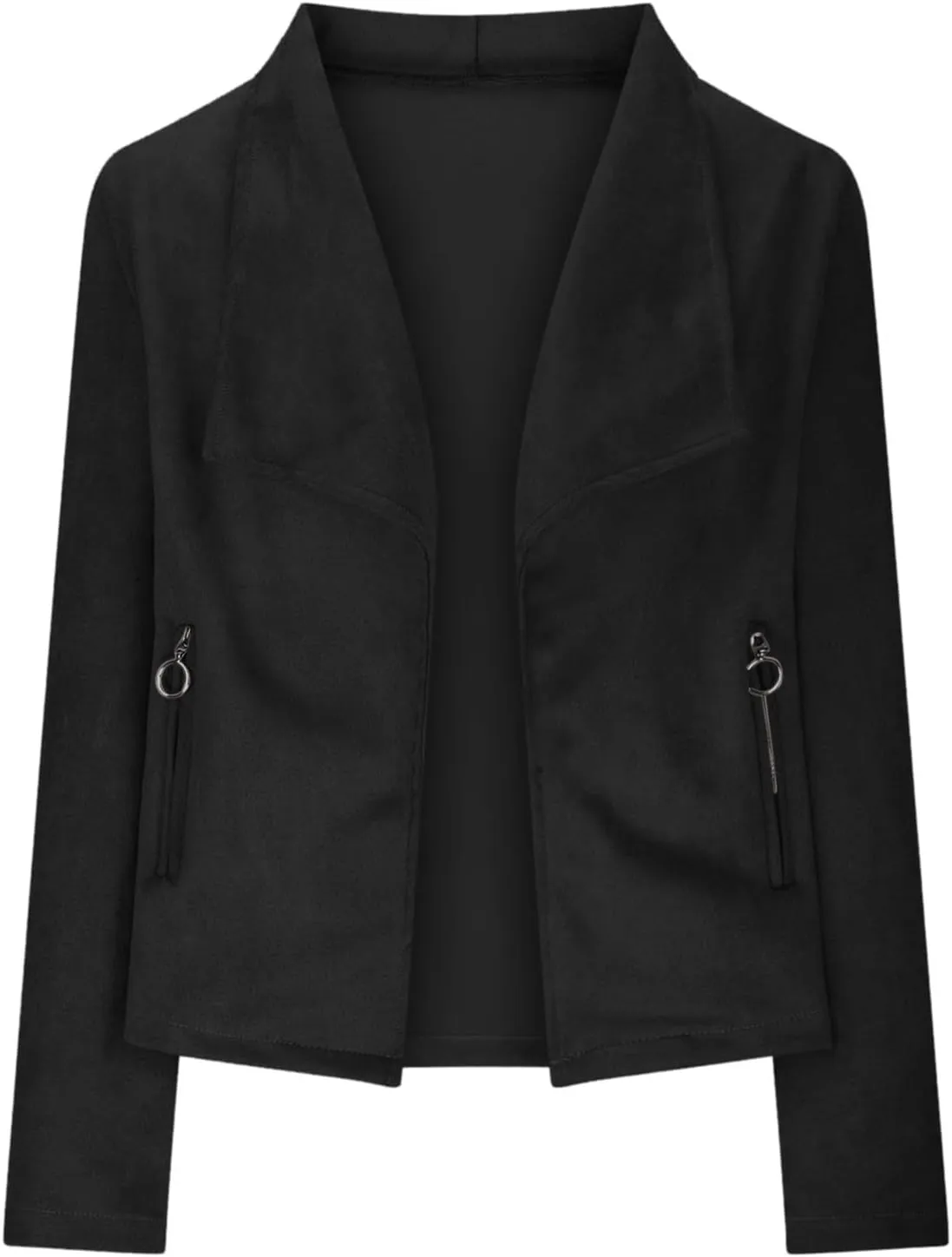 2023 Womens Trendy Coats Fall Biker Moto Jacket Fashion Long Sleeve Zipper Short Casual Coat Streetwear Cropped Outwear