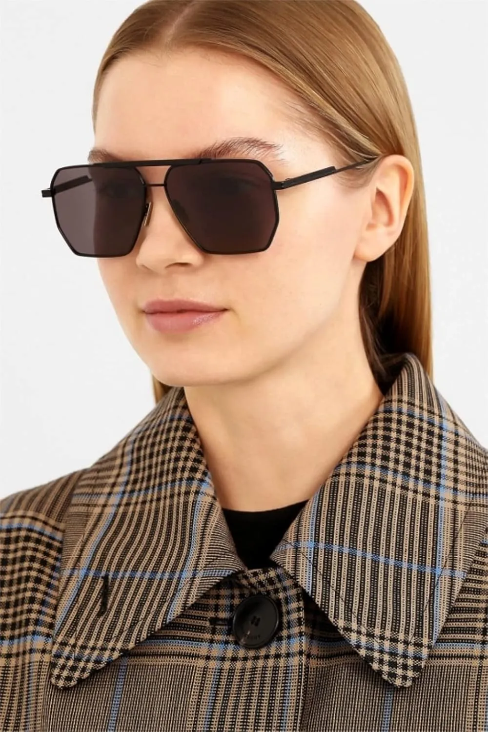 ADE WU Trendy Square Aviator Sunglasses for Women Men, Classic Polarized Oversized Aviators Sun Glasses