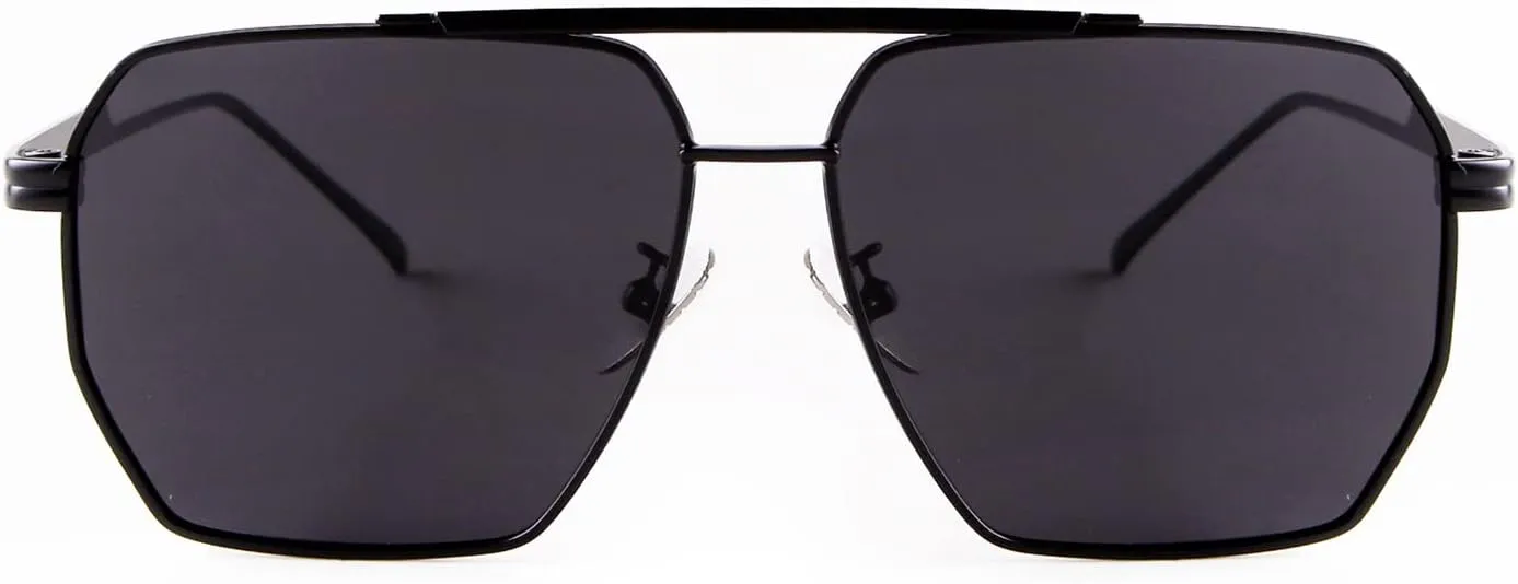 ADE WU Trendy Square Aviator Sunglasses for Women Men, Classic Polarized Oversized Aviators Sun Glasses