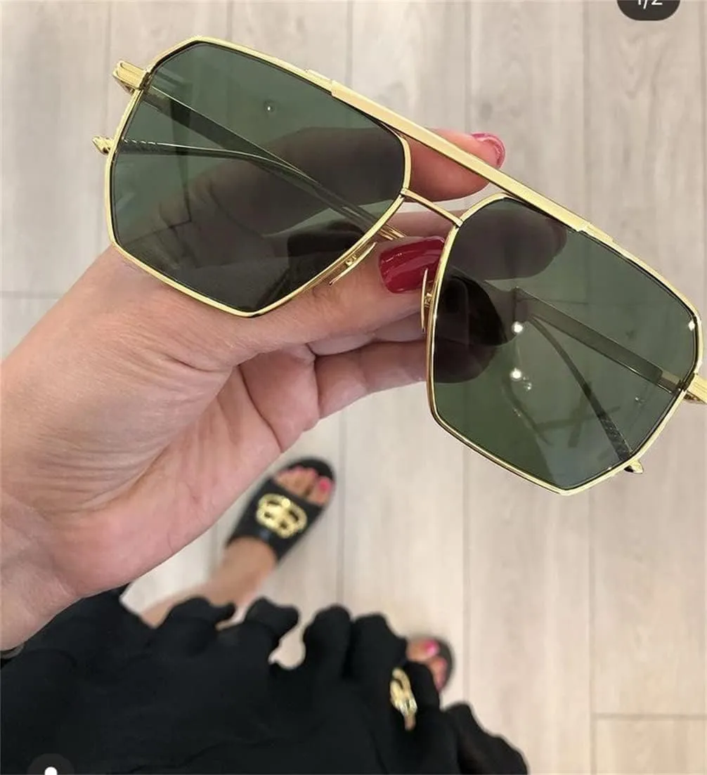 ADE WU Trendy Square Aviator Sunglasses for Women Men, Classic Polarized Oversized Aviators Sun Glasses