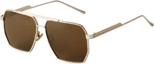 ADE WU Trendy Square Aviator Sunglasses for Women Men, Classic Polarized Oversized Aviators Sun Glasses