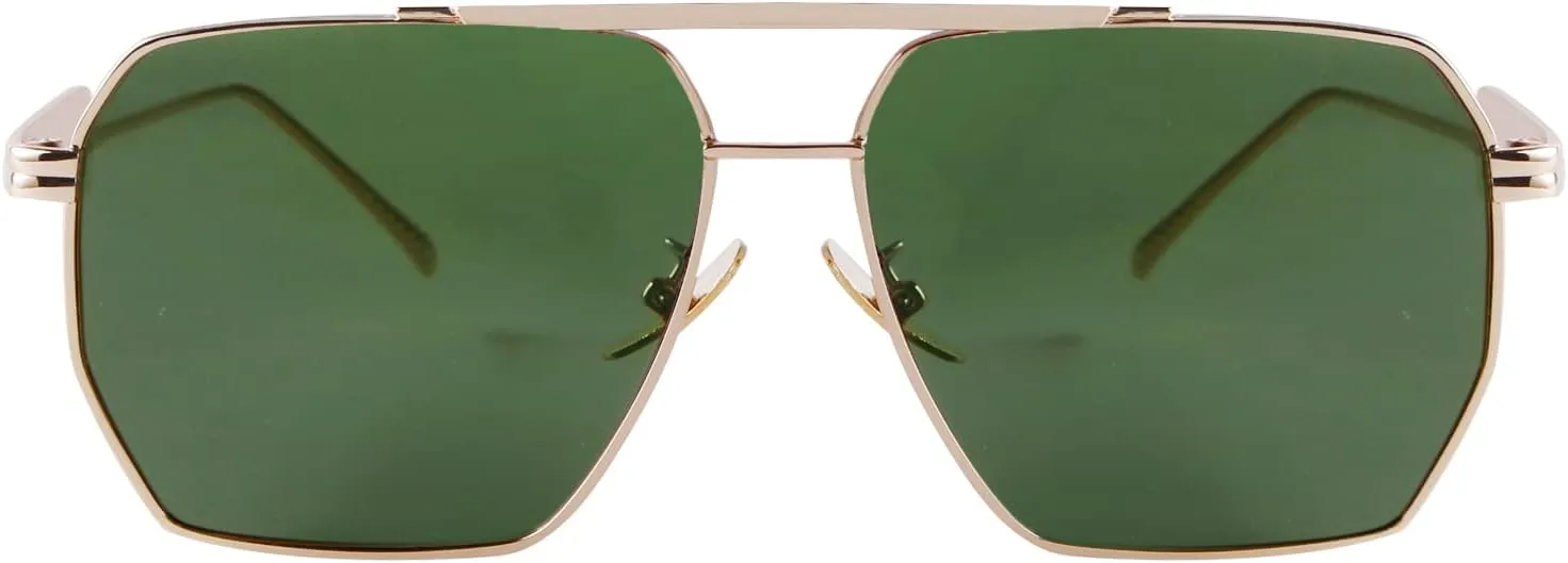 ADE WU Trendy Square Aviator Sunglasses for Women Men, Classic Polarized Oversized Aviators Sun Glasses