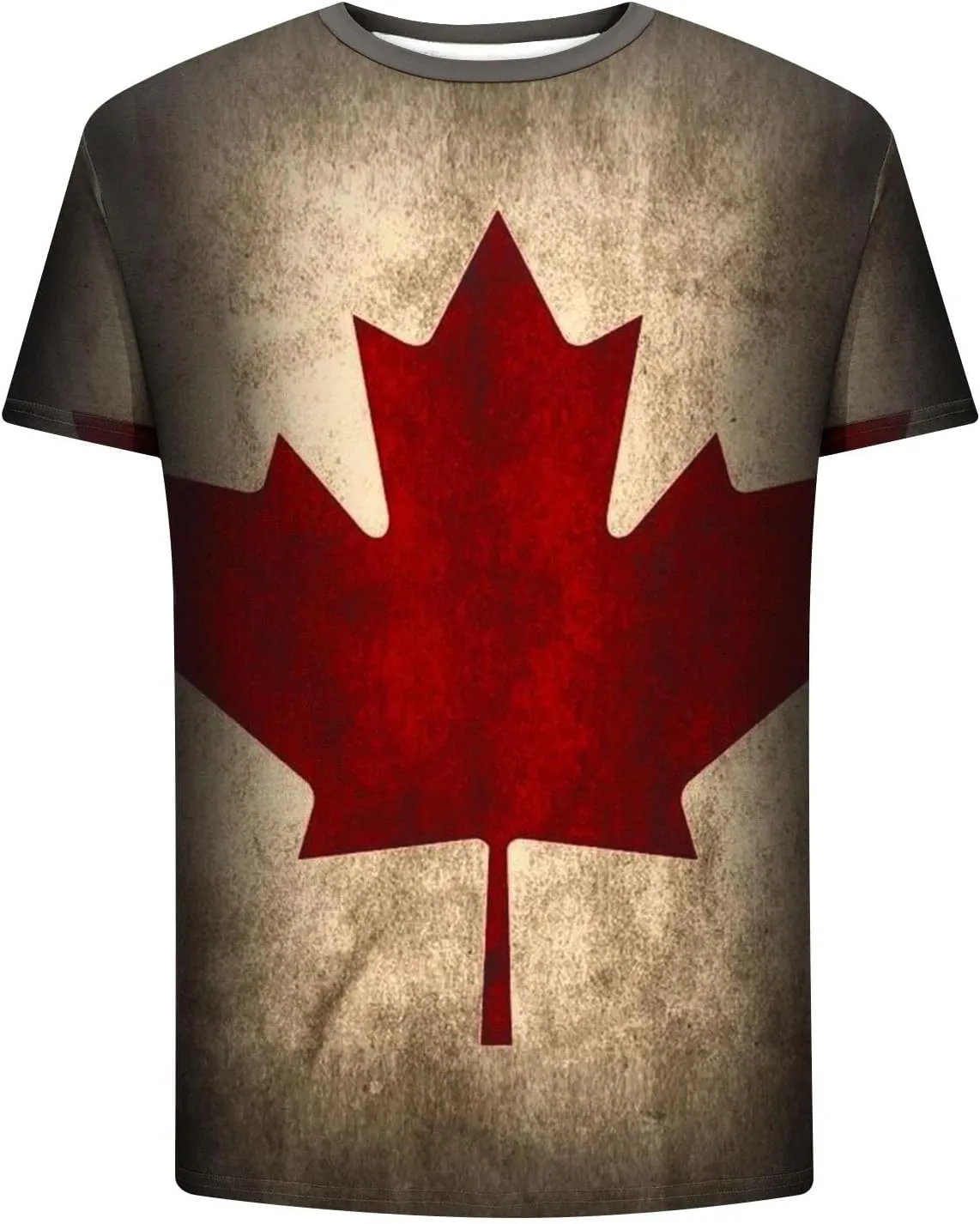 Canadian Flag Shirt for Men Vintage Maple Leaf Canada Day T-Shirt National Pride Tee Novelty Shirts Short Sleeve Tops