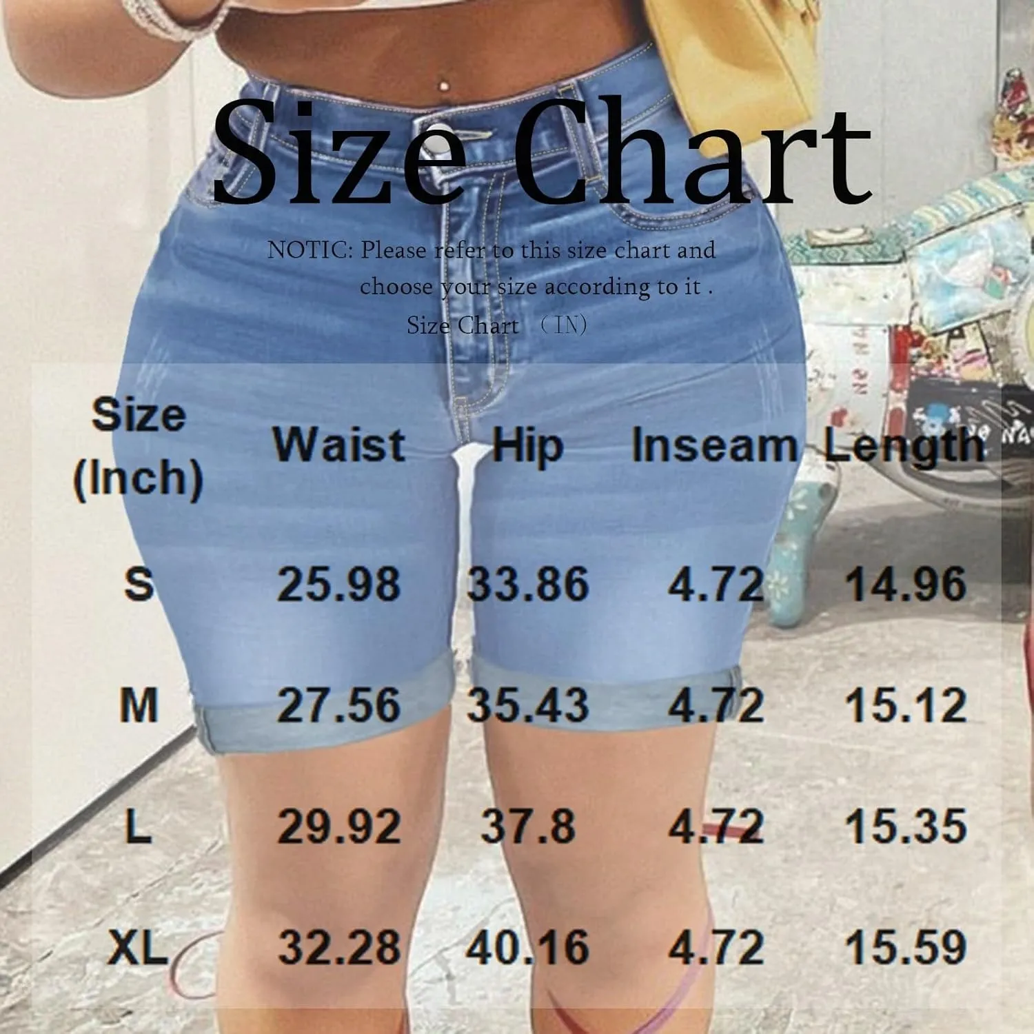 Capri Jeans for Women High Waisted Ripped Stretch Denim Capris Trendy Skinny Cuffed Denim Cropped Pants with Pockets