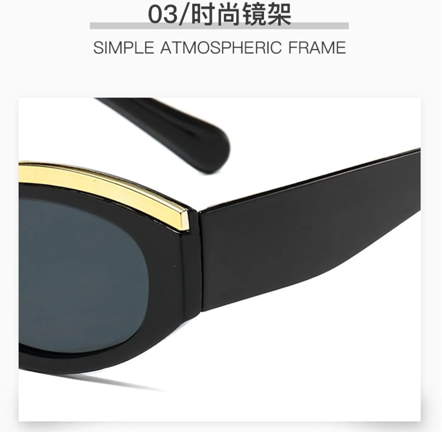 Cat Eye Sunglasses Women Men Oval Vintage Elliptic Round Glasses for Female Shades Male Eyewear