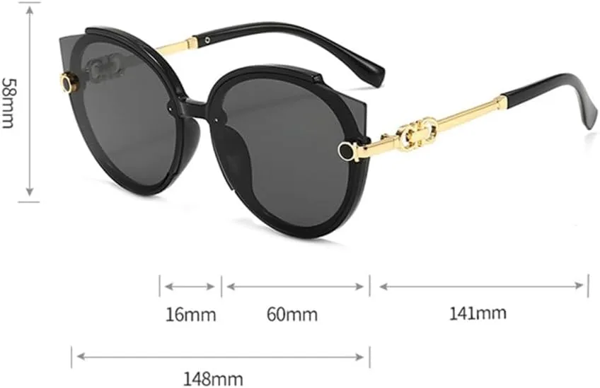Cat Eye Sunglasses Women Round Sun Glasses Men Vintage Oversize Eyelasses UV400