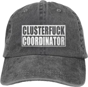 Cluster-Fuck Coor-Dinator Dad Baseball Cap Funny Hat Denim Hats for Women Hiking Hat Baseball Caps, Deep Heather