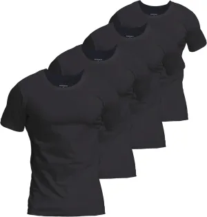 Comfneat Men's 4-Pack Basic Tee Crew Neck Cotton T-Shirts Light Undershirts
