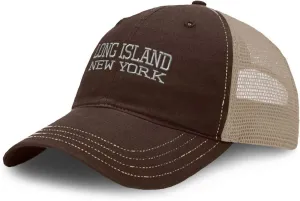 Custom Baseball Cap New York Long Island State USA Embroidery Cotton Soft Mesh