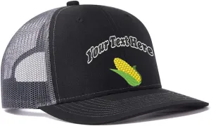 Custom Farm Plants Ear of Corn Embroidered 112 Trucker Hats for Men Design Your Own Text Mesh Snapback Baseball Grandpa Hat