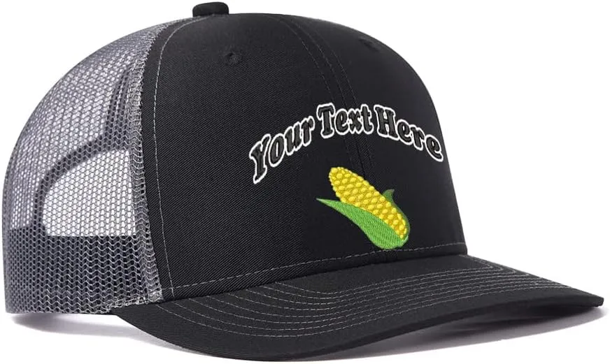 Custom Farm Plants Ear of Corn Embroidered 112 Trucker Hats for Men Design Your Own Text Mesh Snapback Baseball Grandpa Hat