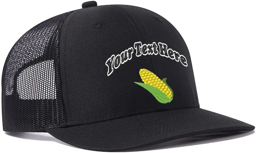 Custom Farm Plants Ear of Corn Embroidered 112 Trucker Hats for Men Design Your Own Text Mesh Snapback Baseball Grandpa Hat