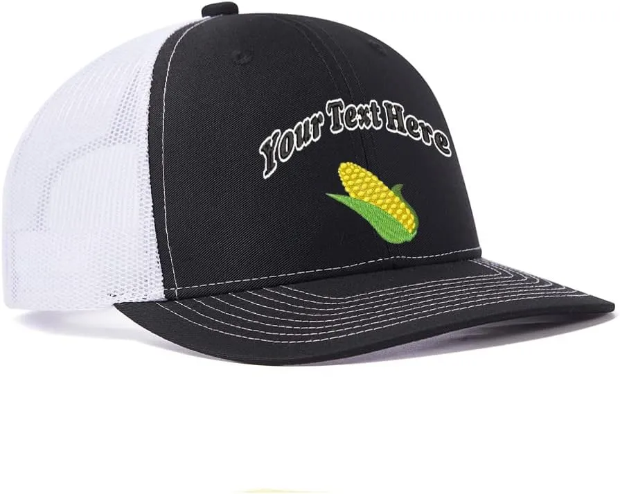Custom Farm Plants Ear of Corn Embroidered 112 Trucker Hats for Men Design Your Own Text Mesh Snapback Baseball Grandpa Hat