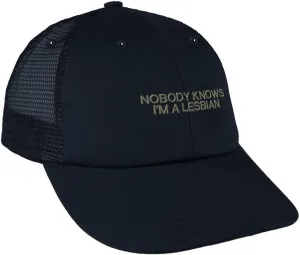 Custom Trucker Hat Baseball Cap Nobody Knows I'm A Lesbian LGBTQ Embroidery
