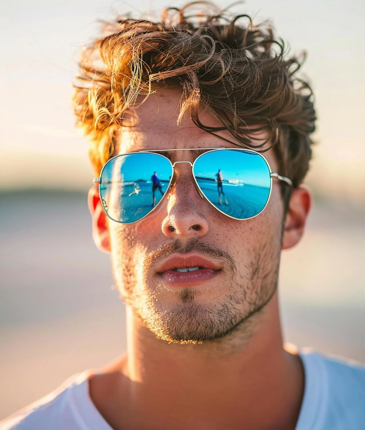 Cyxus Aviator Sunglasses for Men Polarized UV400 Protection Military Pilot Sunglasses Trendy for Driving Hiking 1489