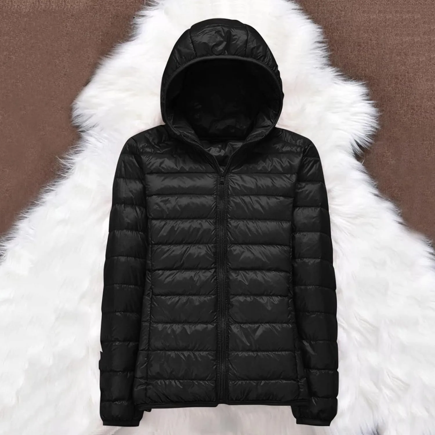 Down Coats for Women Packable Soft Padded Jacket Thicken Warm 2022 Fashion Travel Outwear with Pockets