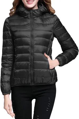 Down Coats for Women Packable Soft Padded Jacket Thicken Warm 2022 Fashion Travel Outwear with Pockets