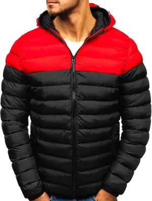 Down Jacket Men Winter Jackets Packable Lightweight Jacket Long Sleeve Zip Up Fuzzy Winter Jackets with Hood
