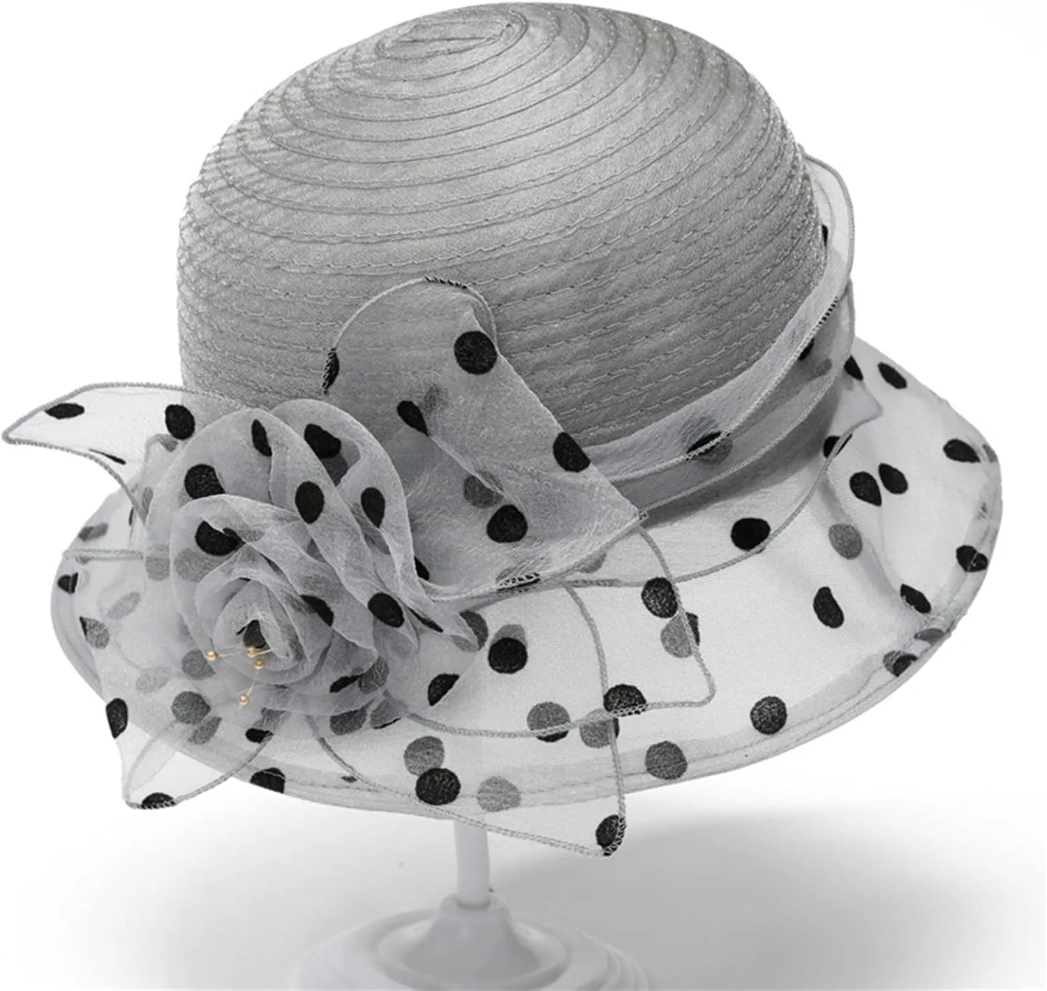 Dress Hats for Women Fashionable Sun Fascinators Hat Women's Wide Brim Church Bridal Tea Party Wedding Hat