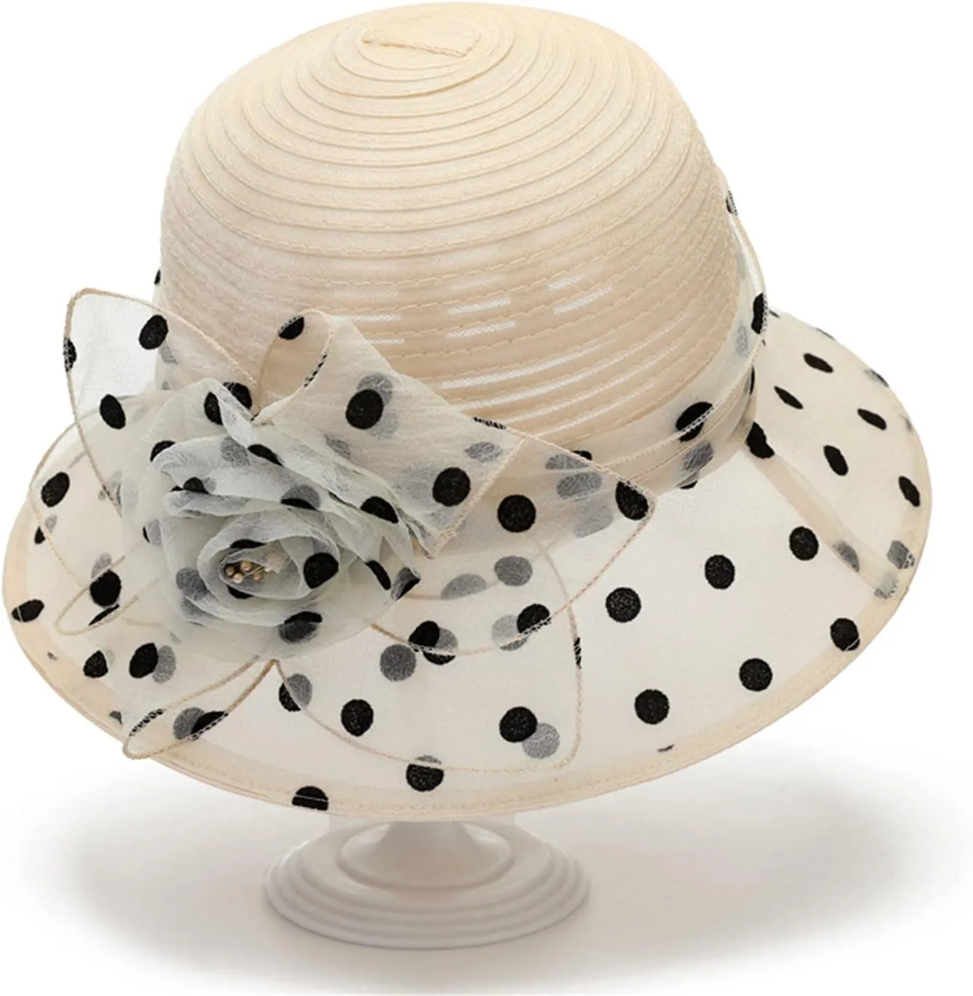 Dress Hats for Women Fashionable Sun Fascinators Hat Women's Wide Brim Church Bridal Tea Party Wedding Hat