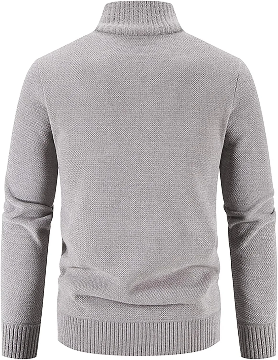 DuDubaby Fall Jackets for Men Winter Sweater Cardigan Men's Plush Thickened Sweater Stand Collar Zipper Loose Warm Coat