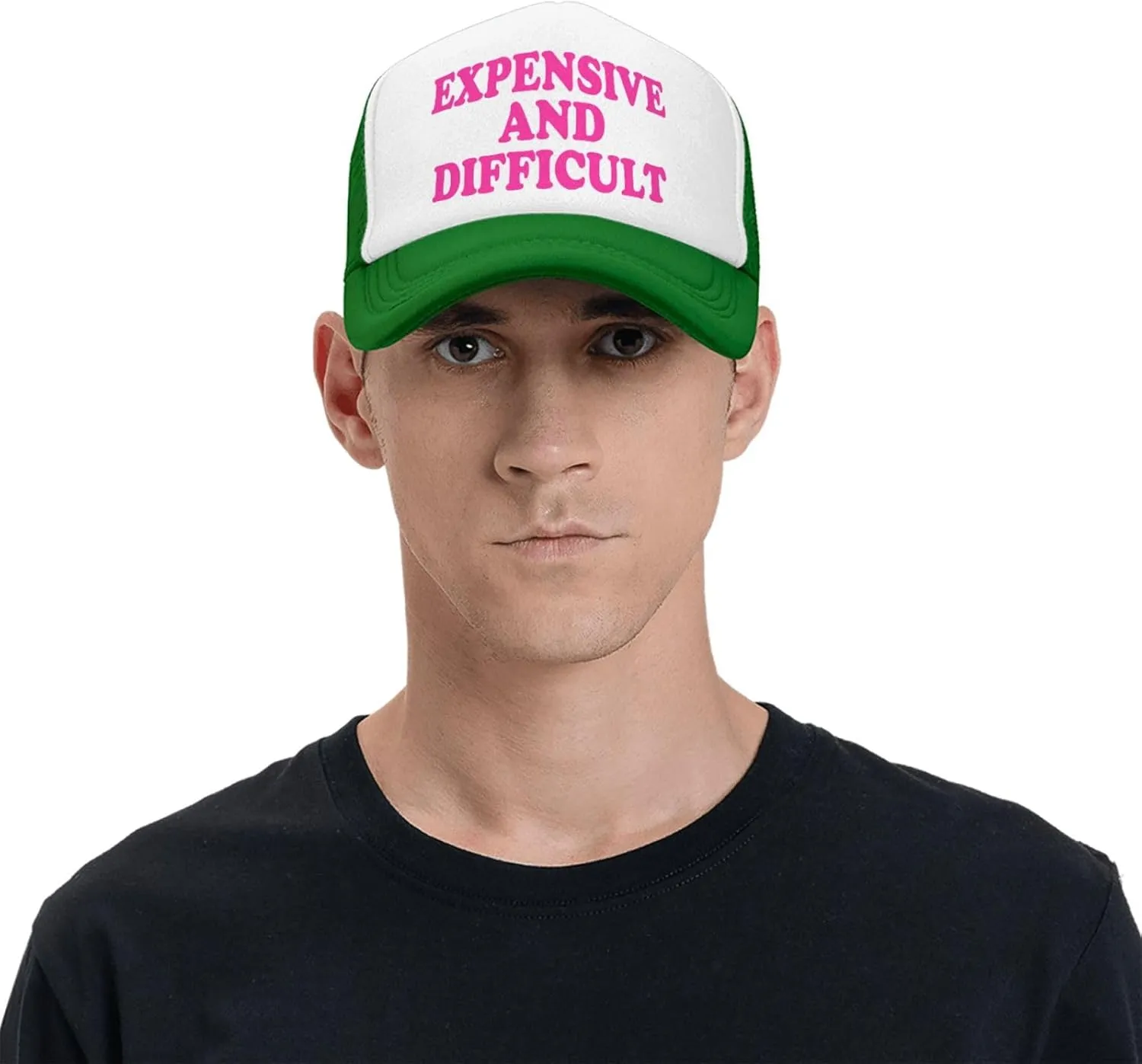 Expensive and Difficult Trucker Hat for Men Women Humor Funny Hats Mesh Funny Baseball Cap Black Trucker Hat