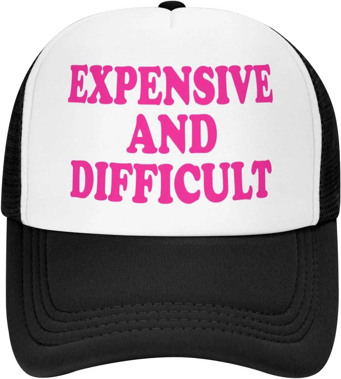 Expensive and Difficult Trucker Hat for Men Women Humor Funny Hats Mesh Funny Baseball Cap Black Trucker Hat