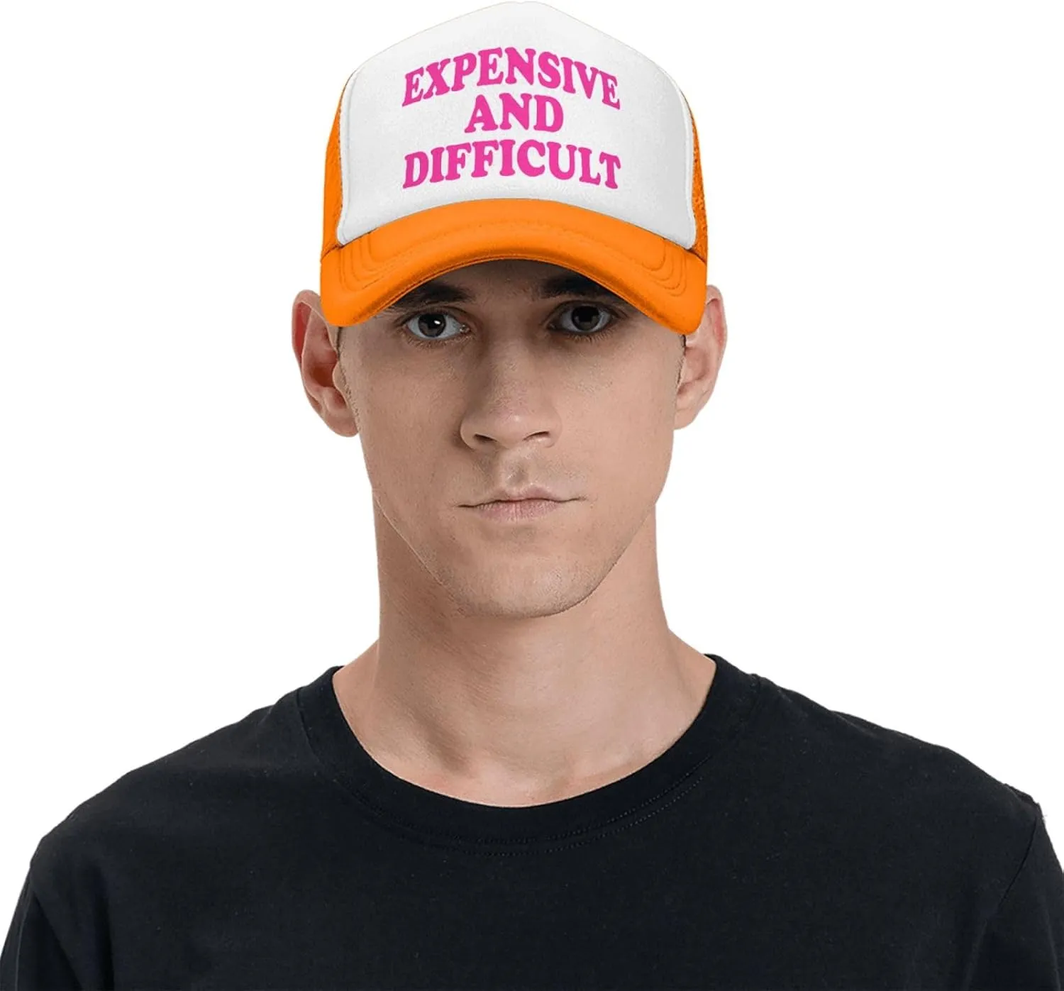 Expensive and Difficult Trucker Hat for Men Women Humor Funny Hats Mesh Funny Baseball Cap Black Trucker Hat