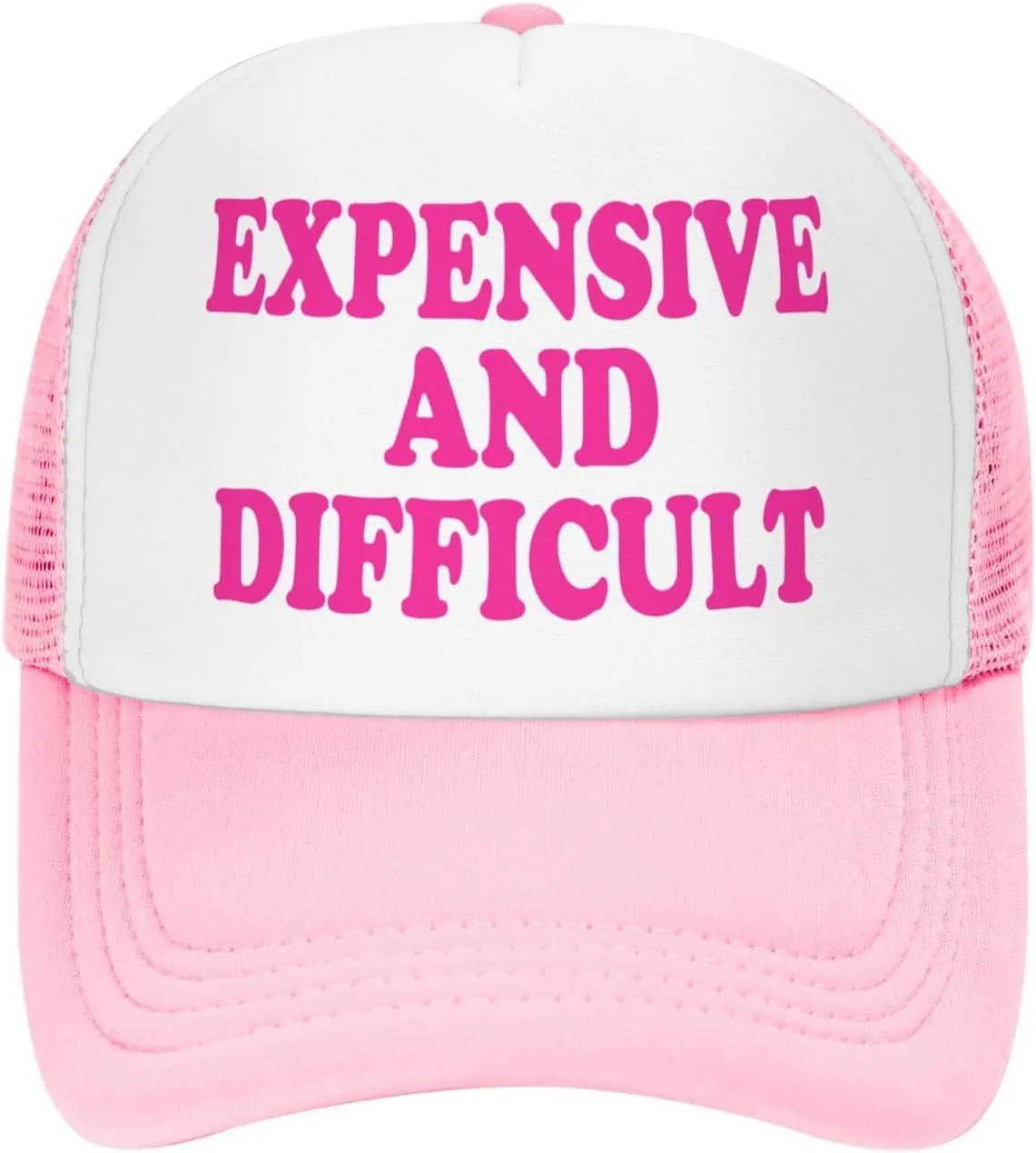 Expensive and Difficult Trucker Hat for Men Women Humor Funny Hats Mesh Funny Baseball Cap Black Trucker Hat
