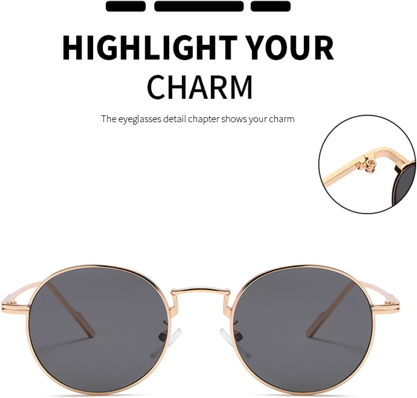 Fashion Round Vintage Sunglasses for Women Men Gradient Retro Alloy