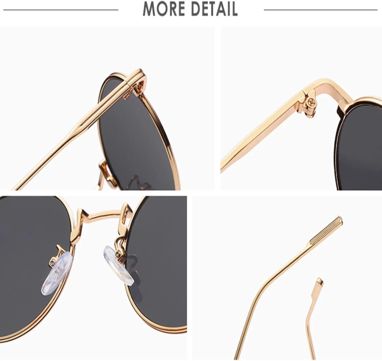 Fashion Round Vintage Sunglasses for Women Men Gradient Retro Alloy