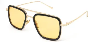 FEISEDY Retro 70s Pilot Sunglasses Tony Sunglasses Trendy Women Square Sun Glasses B2510
