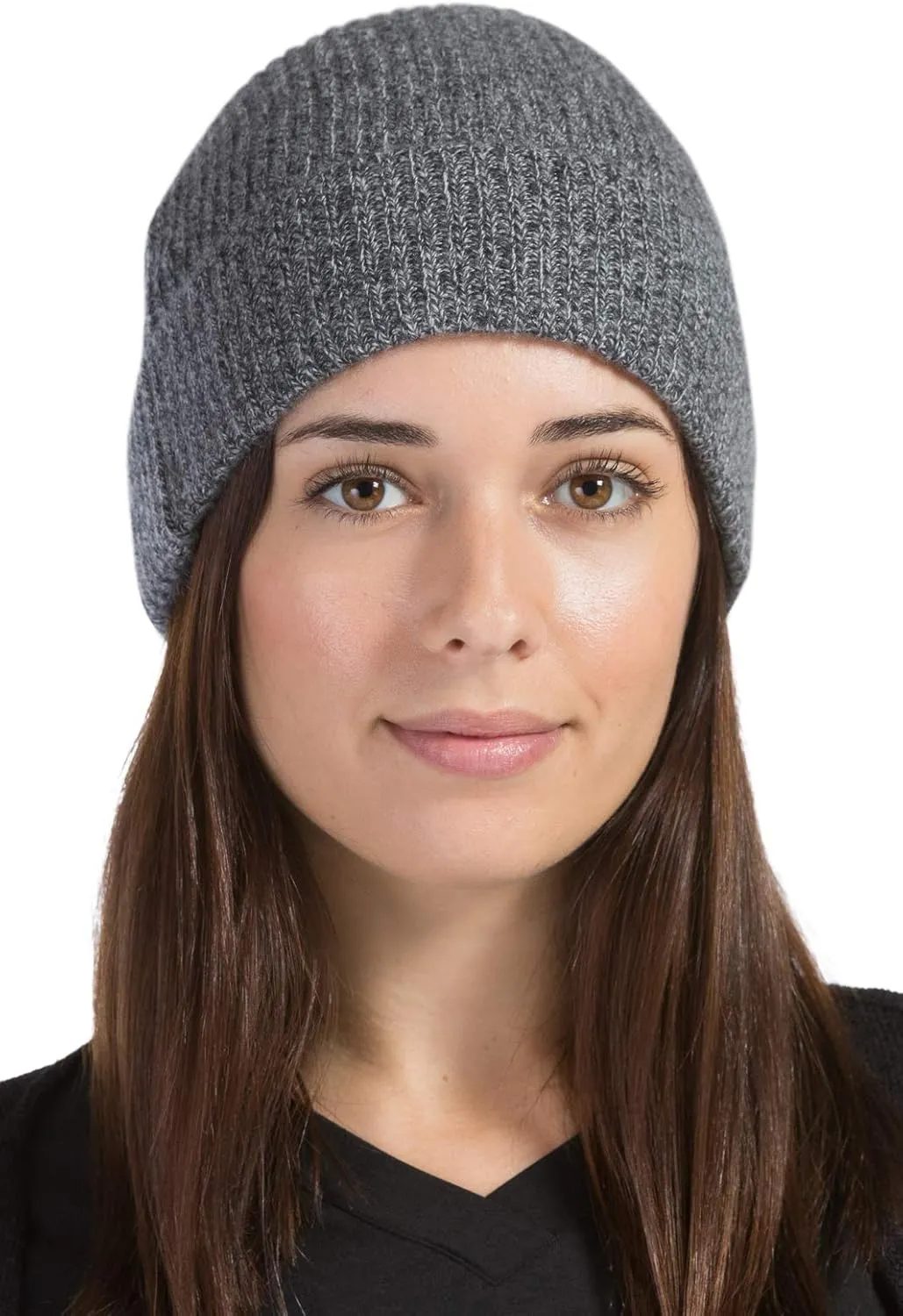 Fishers Finery Women's 100% Cashmere Cuffed Beanie