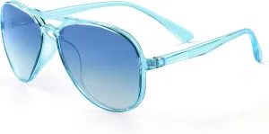 FONHCOO Kids Polarized Sunglasses for Girls Boys Aviator Toddler Sunglasses with Flexible Frame, UV400 Protection, Age 5-12