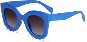 Freckles Mark Thick Fashion Butterfly Sunglasses for Women Trendy Round Cat Eye Sun Glasses