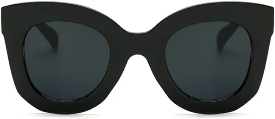 Freckles Mark Thick Fashion Butterfly Sunglasses for Women Trendy Round Cat Eye Sun Glasses