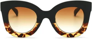 Freckles Mark Thick Fashion Butterfly Sunglasses for Women Trendy Round Cat Eye Sun Glasses