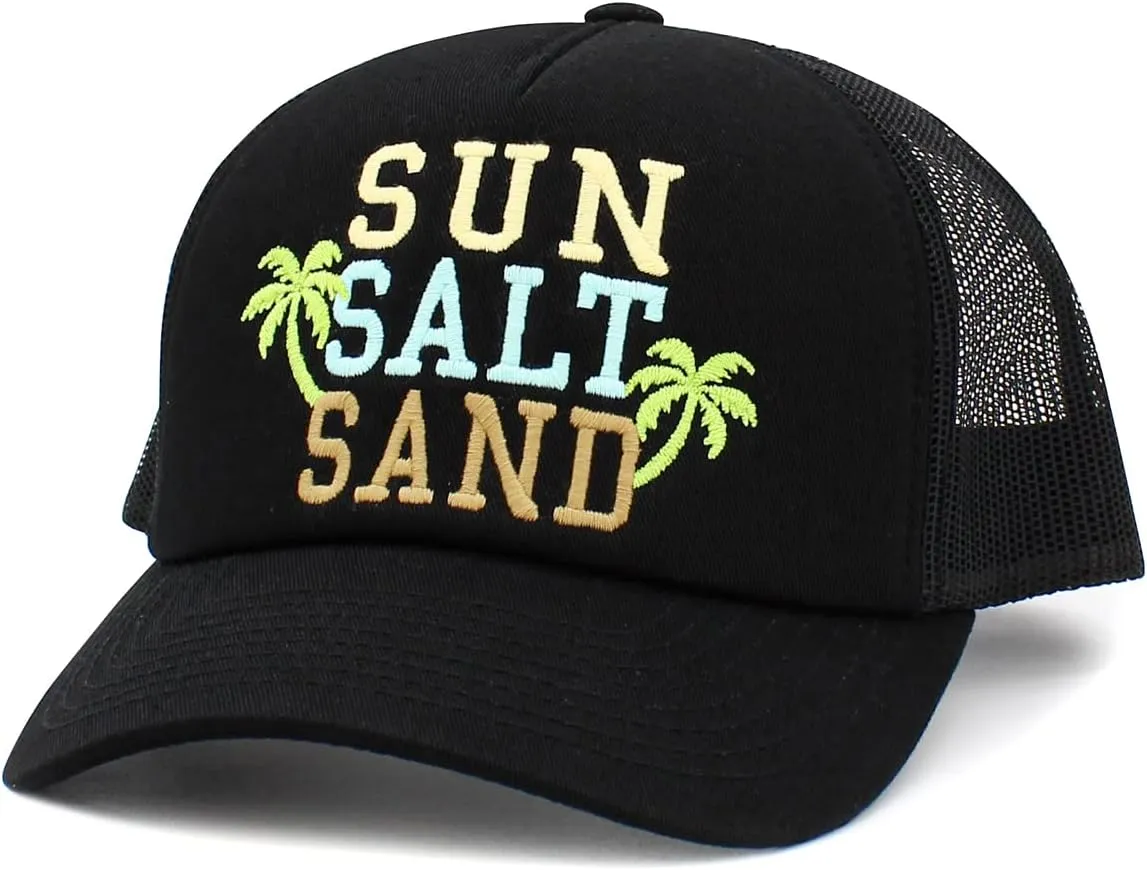 Funky Junque Trucker Hats - Summer Snapback Mesh Baseball Caps with Smiley Face for Men and Women