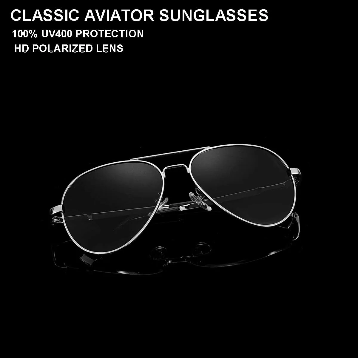 Gleyemor Aviator Sunglasses, Polarized 52MM Frame for Small Faces