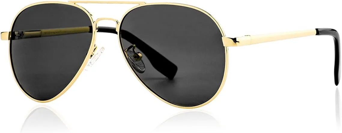 Gleyemor Aviator Sunglasses, Polarized 52MM Frame for Small Faces