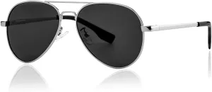 Gleyemor Aviator Sunglasses, Polarized 52MM Frame for Small Faces