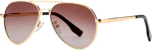 Gleyemor Aviator Sunglasses, Polarized 52MM Frame for Small Faces