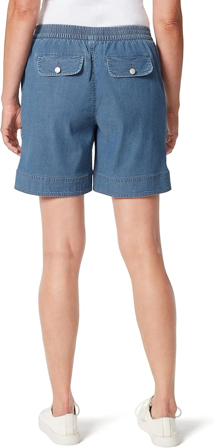 Gloria Vanderbilt Women's Pull on Cuffed Wide Leg Short