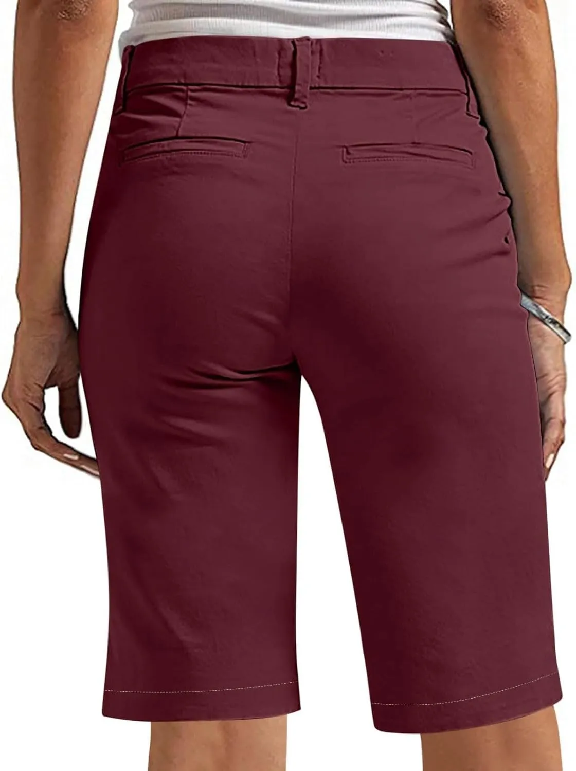 GOFULY Bermuda Shorts for Women Trendy 2025 Summer High Waisted Shorts Casual Straight Leg Comfy Solid Outfits with Pockets