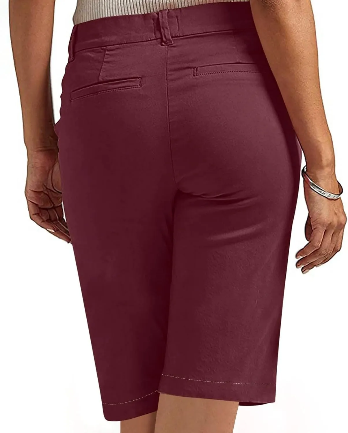 GOFULY Bermuda Shorts for Women Trendy 2025 Summer High Waisted Shorts Casual Straight Leg Comfy Solid Outfits with Pockets