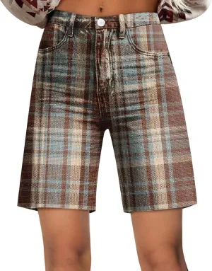 GOFULY Summer Shorts for Women High Waistd Knee Length Fashion Casual Shorts with Pockets Lightweight Beach 2025 Outfits