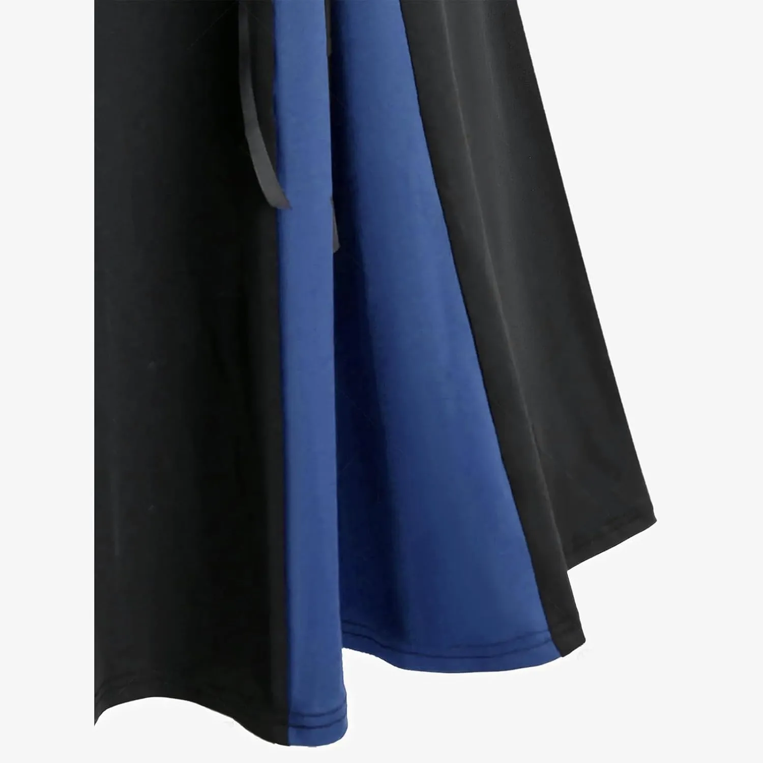 Goth Skirts for Womens Trendy Pleated Steampunk High Waist Patchwork Midi Gothic Skirt Halloween Costumes