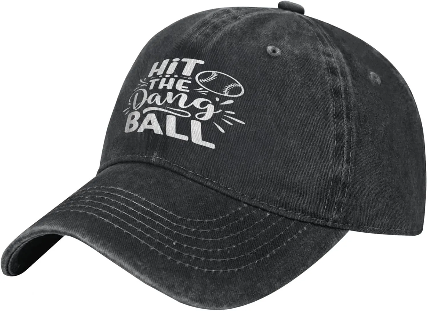 Hit The Dang Ball Hat for Men Black Women Funny Humor Trucker Hats for Dad Dirty