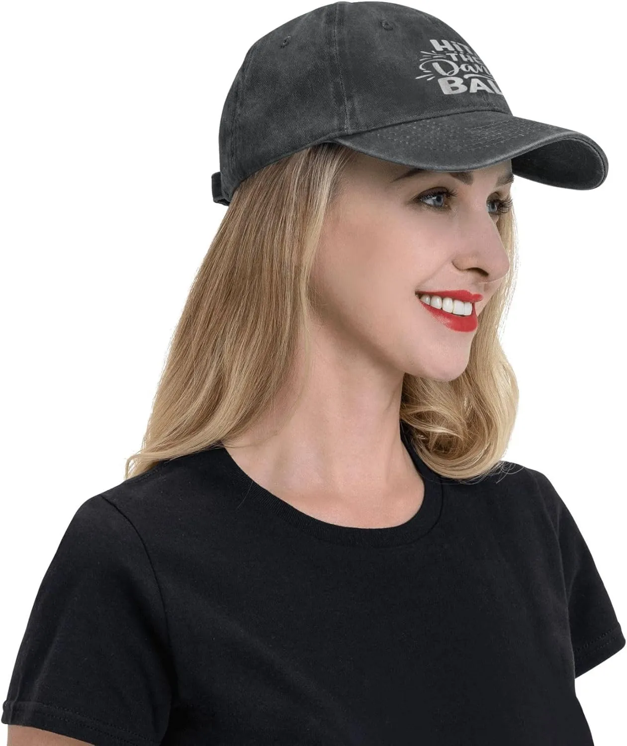 Hit The Dang Ball Hat for Men Black Women Funny Humor Trucker Hats for Dad Dirty