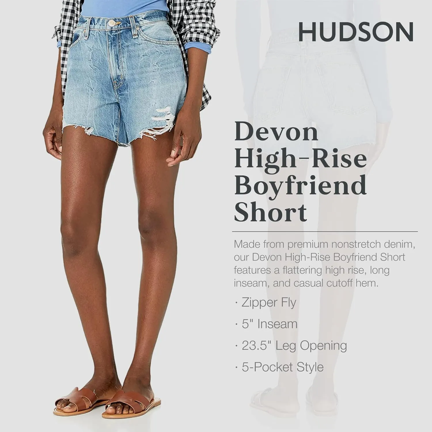 HUDSON Women's Devon High Rise Boyfriend Short